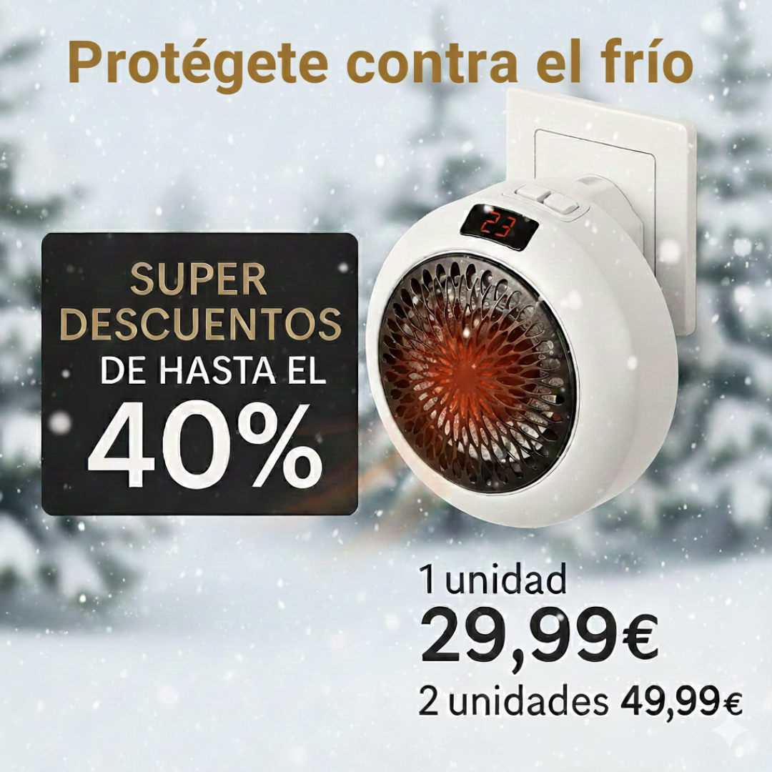 Calefactor Termocerámico Portátil | Ahorra en calefacción sin pasar frío